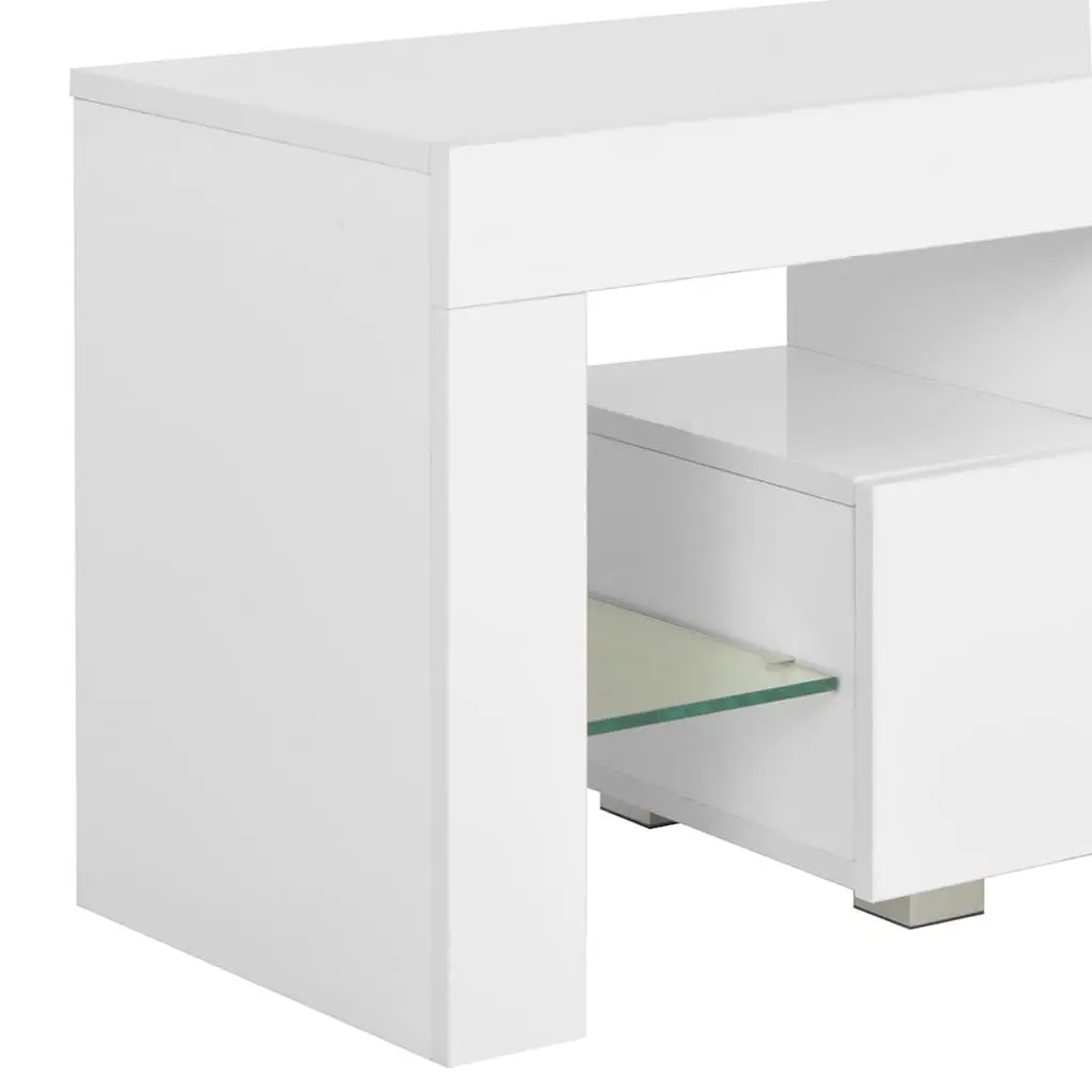 White TV Cabinet with Ample Storage Space