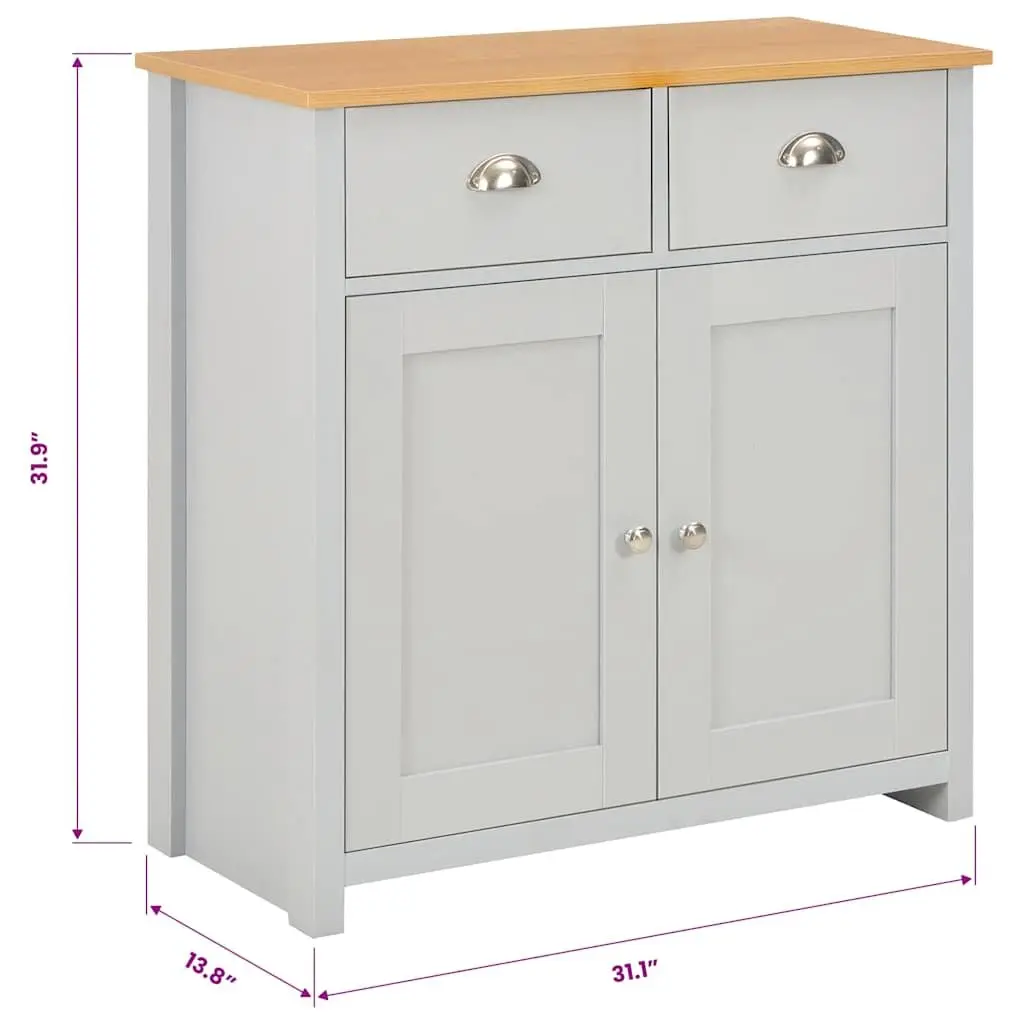 Grey Sideboard Cabinet with Ample Storage Space