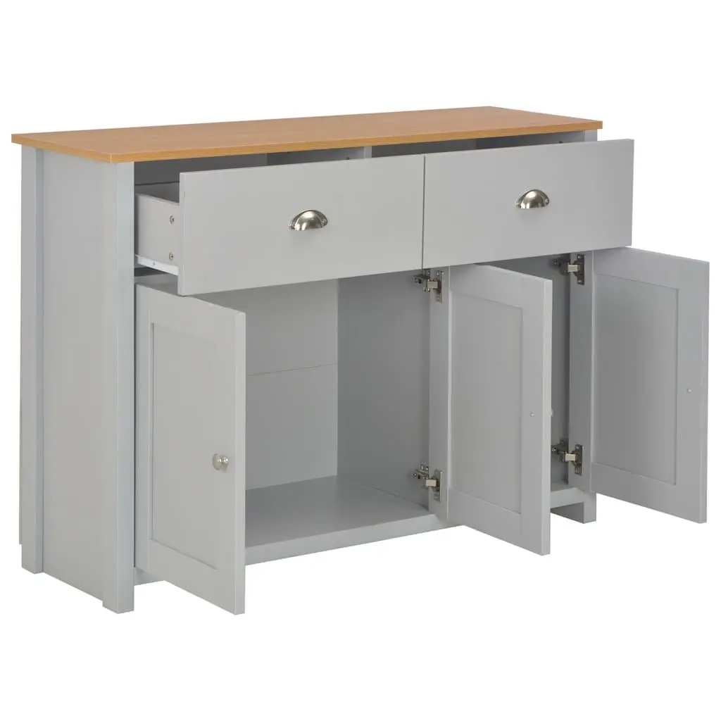 Grey Sideboard with 2 Drawers and 3 Doors