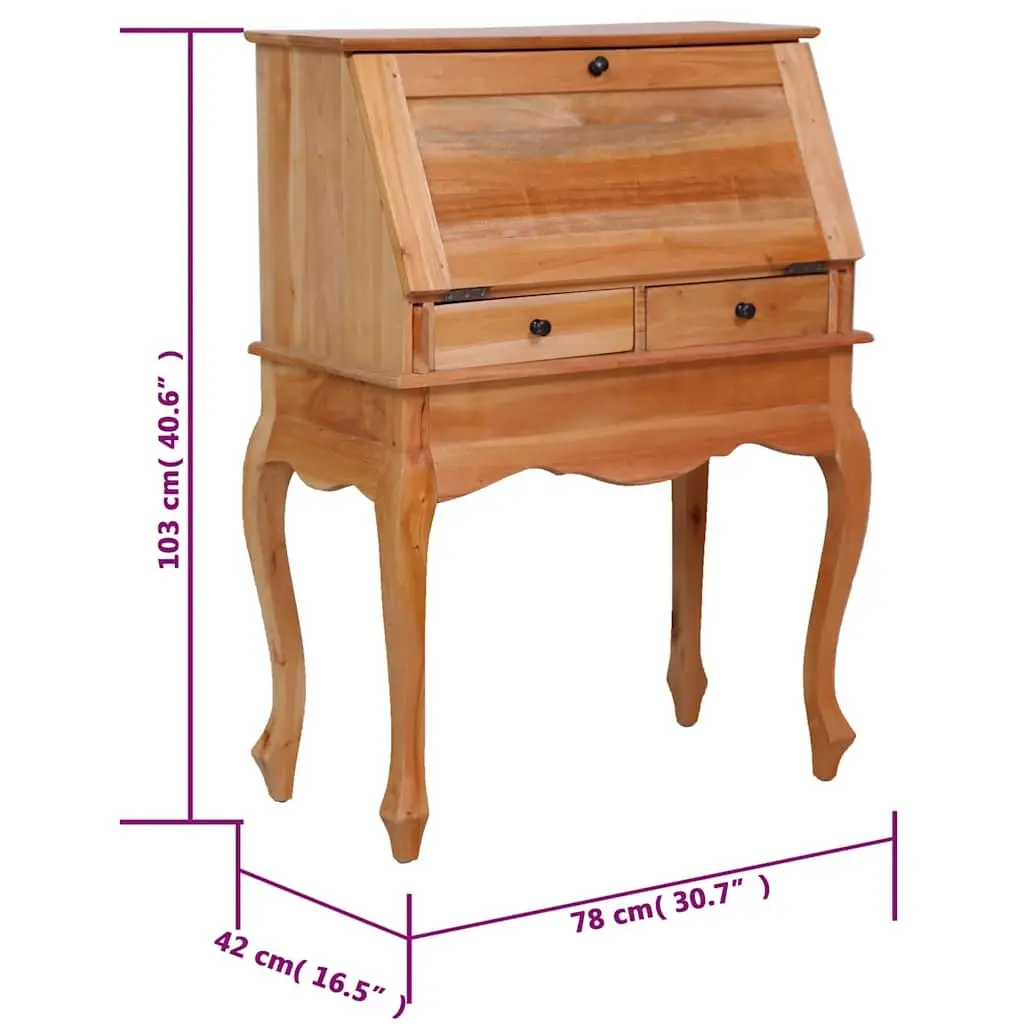 Solid Wood Desk with Ample Storage Solutions