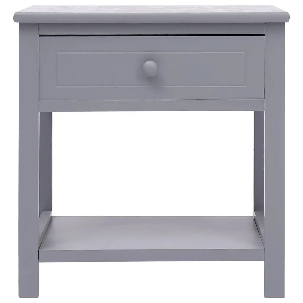 Bedside Tables 2 pcs Grey 40x29x42 cm Wooden Nightstands Storage Cabinet Drawer