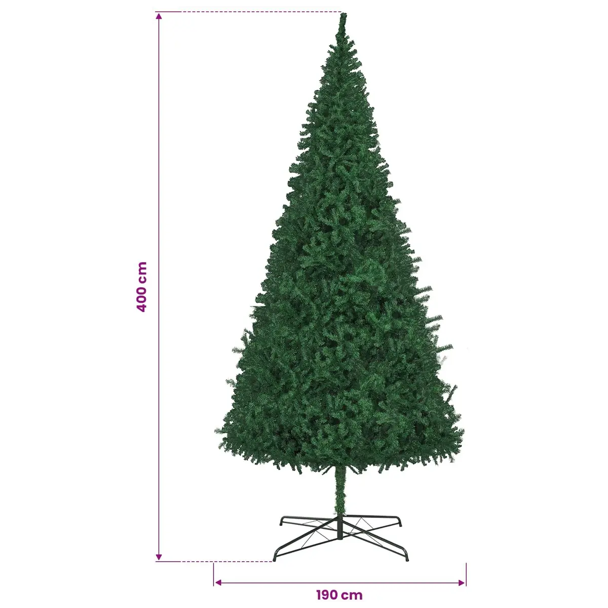 Artificial Christmas Tree Lifelike 400cm Green PVC Branches Holiday Decor