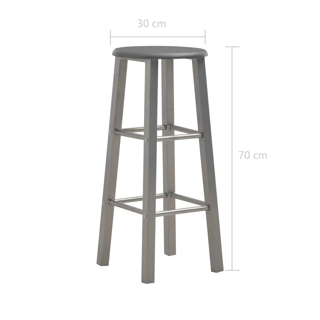 Bar Stools Contemporary Seating Anthracite 2 Piece
