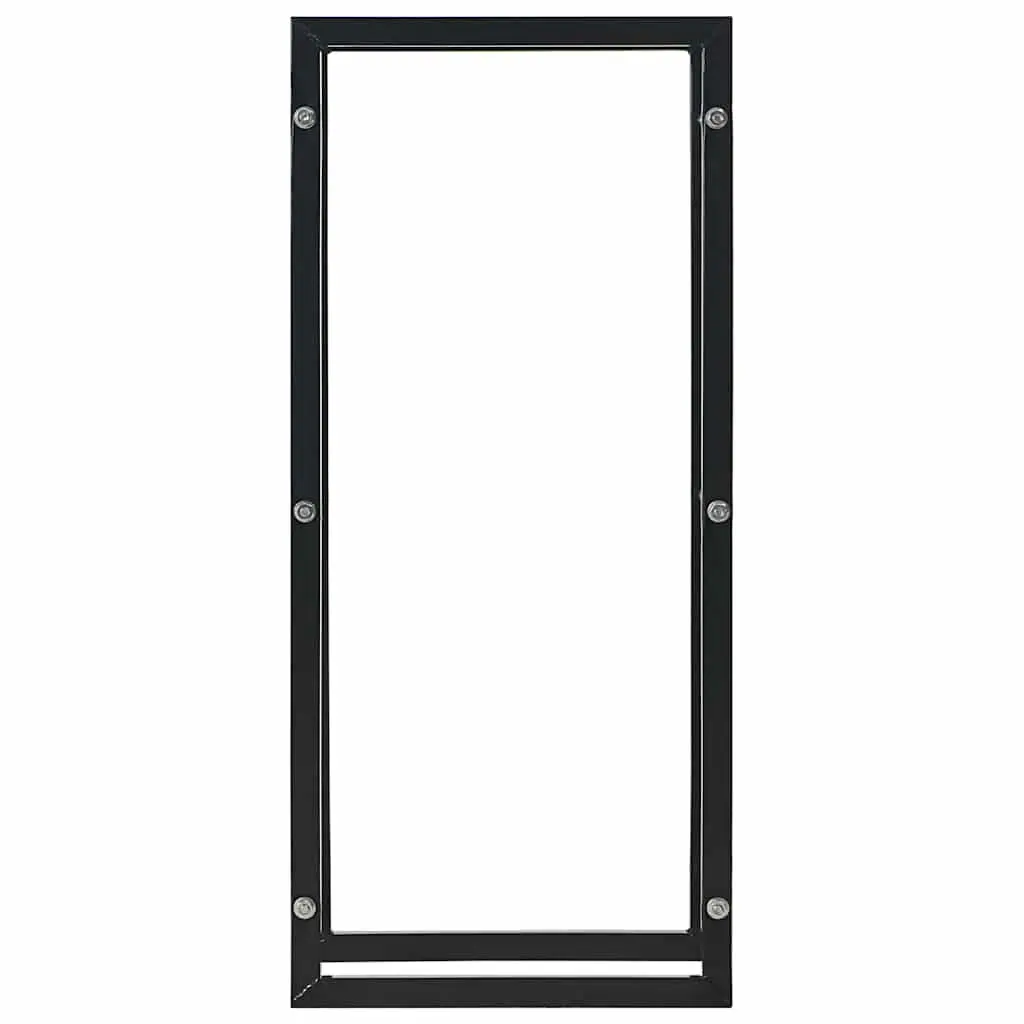 Firewood Rack Log Storage Holder 44 x 20 x 100 cm Black Steel