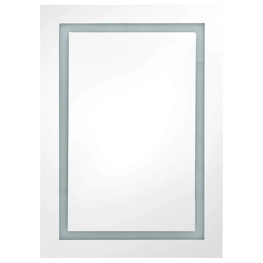 LED Bathroom Mirror Cabinet Wall Mount Vanity Unit 50x13x70cm White