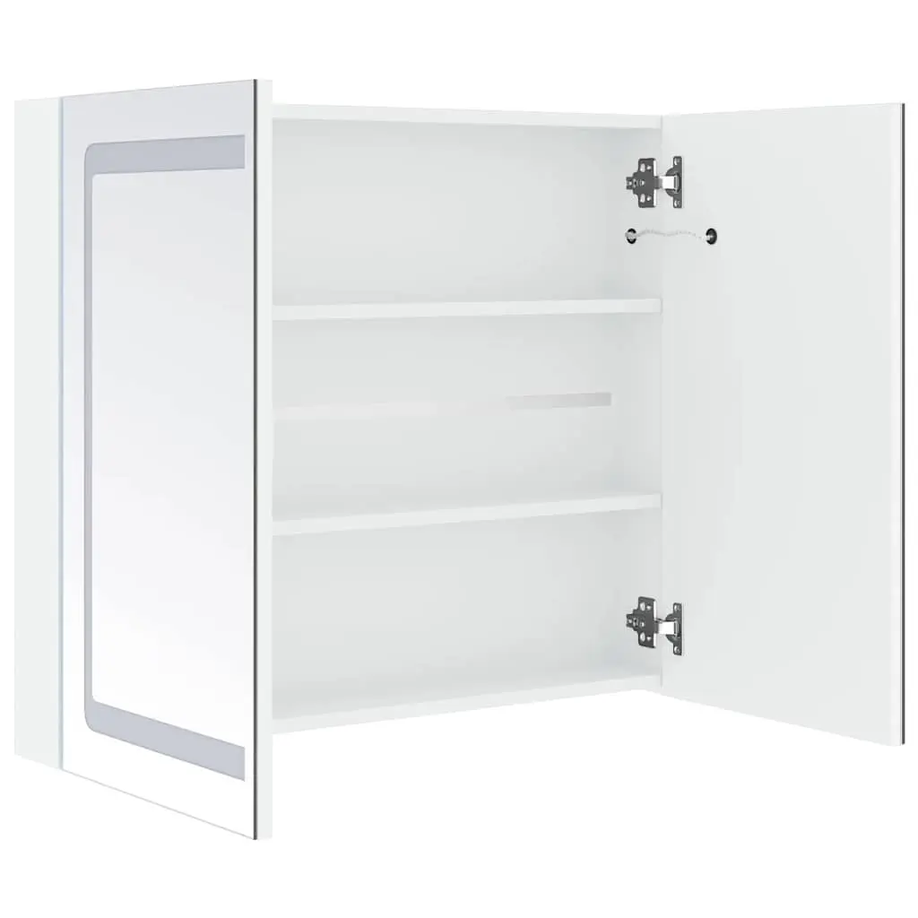 LED Bathroom Cabinet Wall Mounted Storage 80x12.2x68cm White