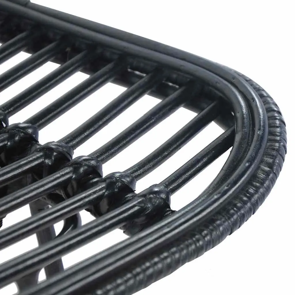 Bar Stools Rattan Seating Kitchen Counter Chairs 2 Piece Black