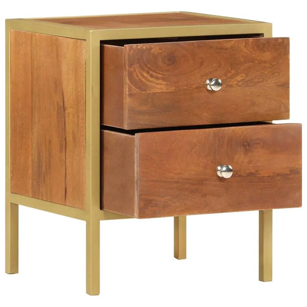 Wooden Bedside Cabinet with 2 Drawers 40x35x50 cm
