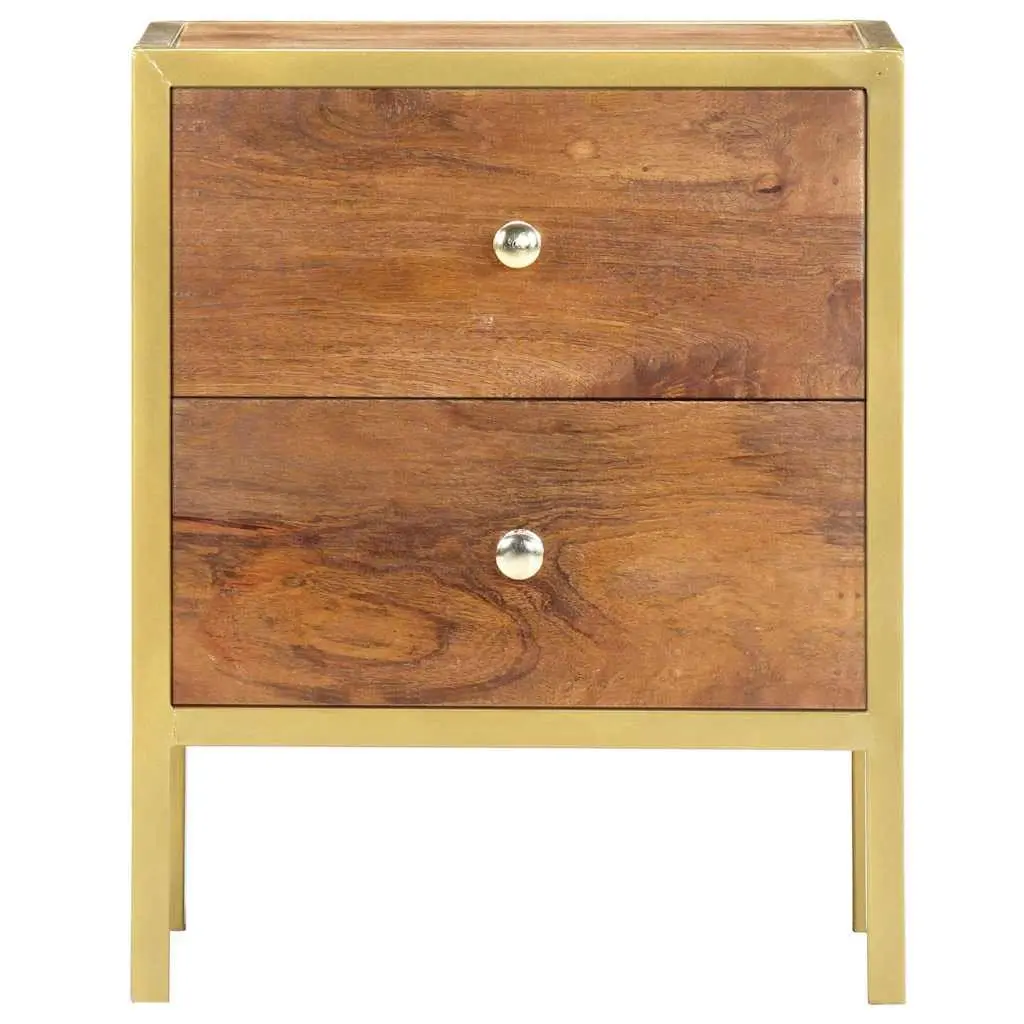 Wooden Bedside Cabinet with 2 Drawers 40x35x50 cm