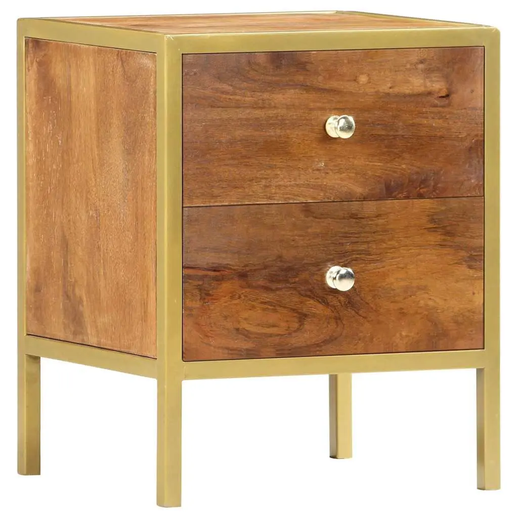Wooden Bedside Cabinet with 2 Drawers 40x35x50 cm