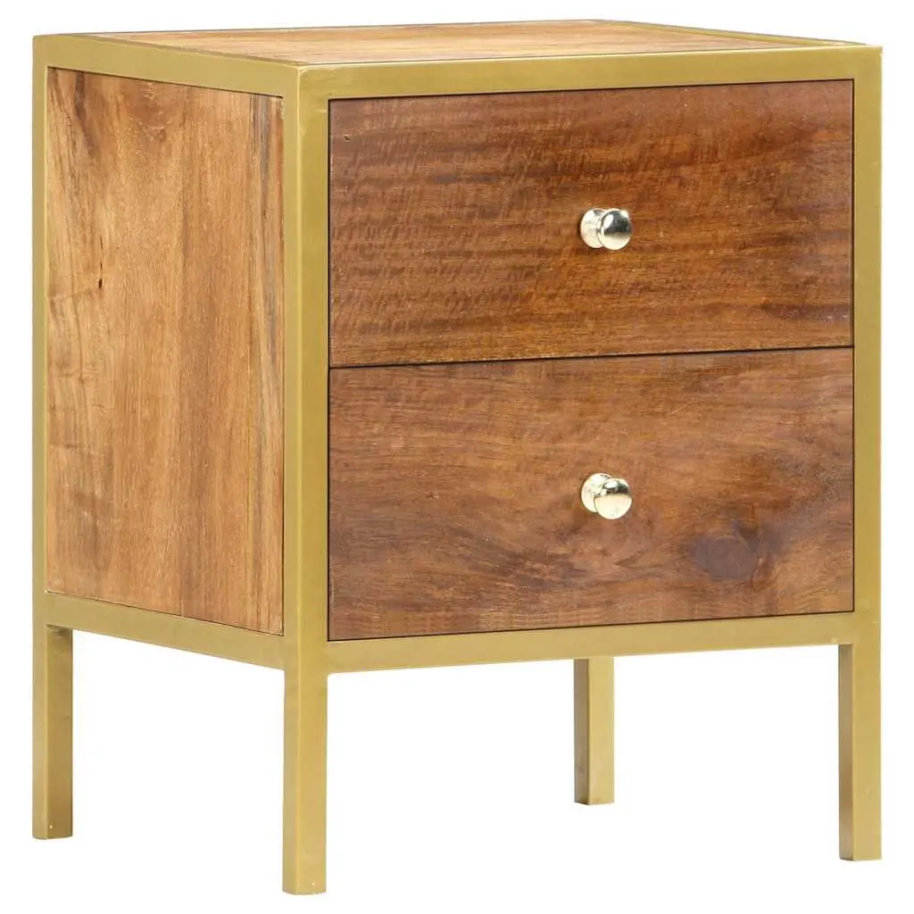 Wooden Bedside Cabinet with 2 Drawers 40x35x50 cm