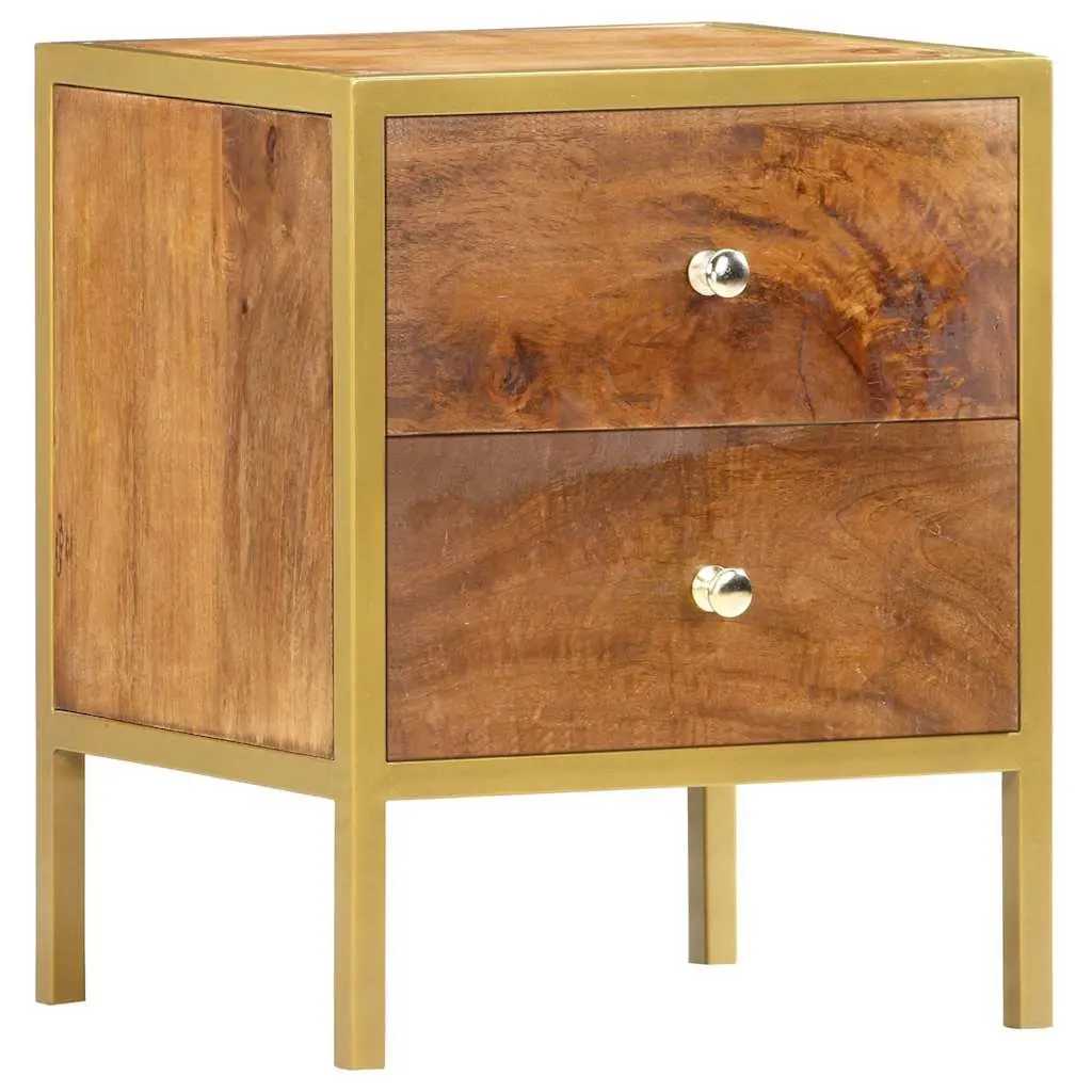 Wooden Bedside Cabinet with 2 Drawers 40x35x50 cm