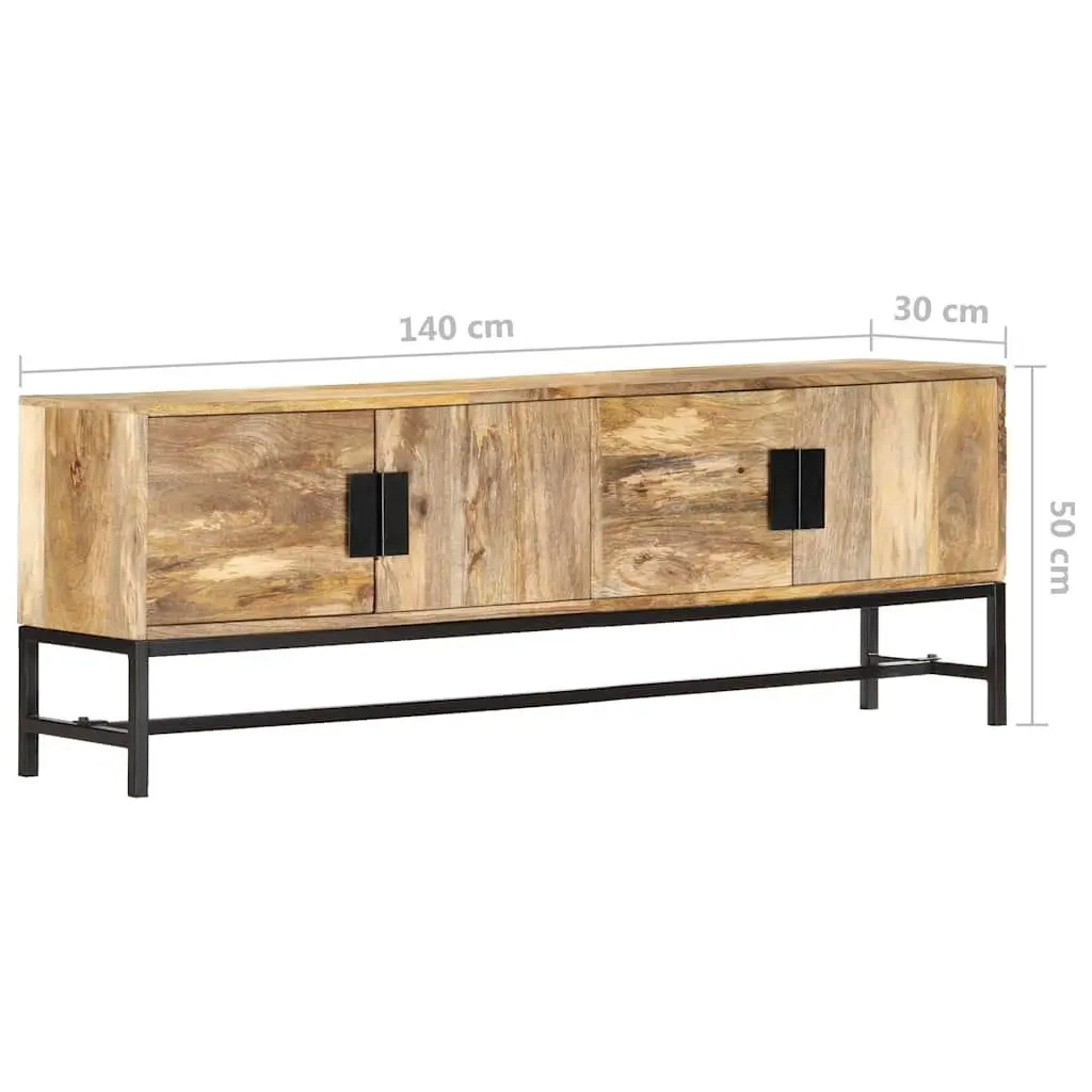 Solid Wood TV Cabinet 140x30x50 cm