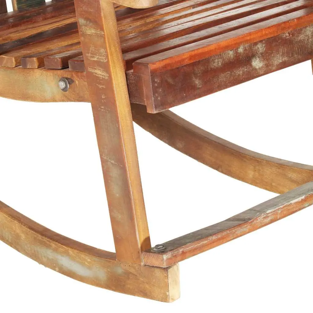Rocking Chair Solid Reclaimed Wood Garden Outdoor Patio Relaxation Furniture