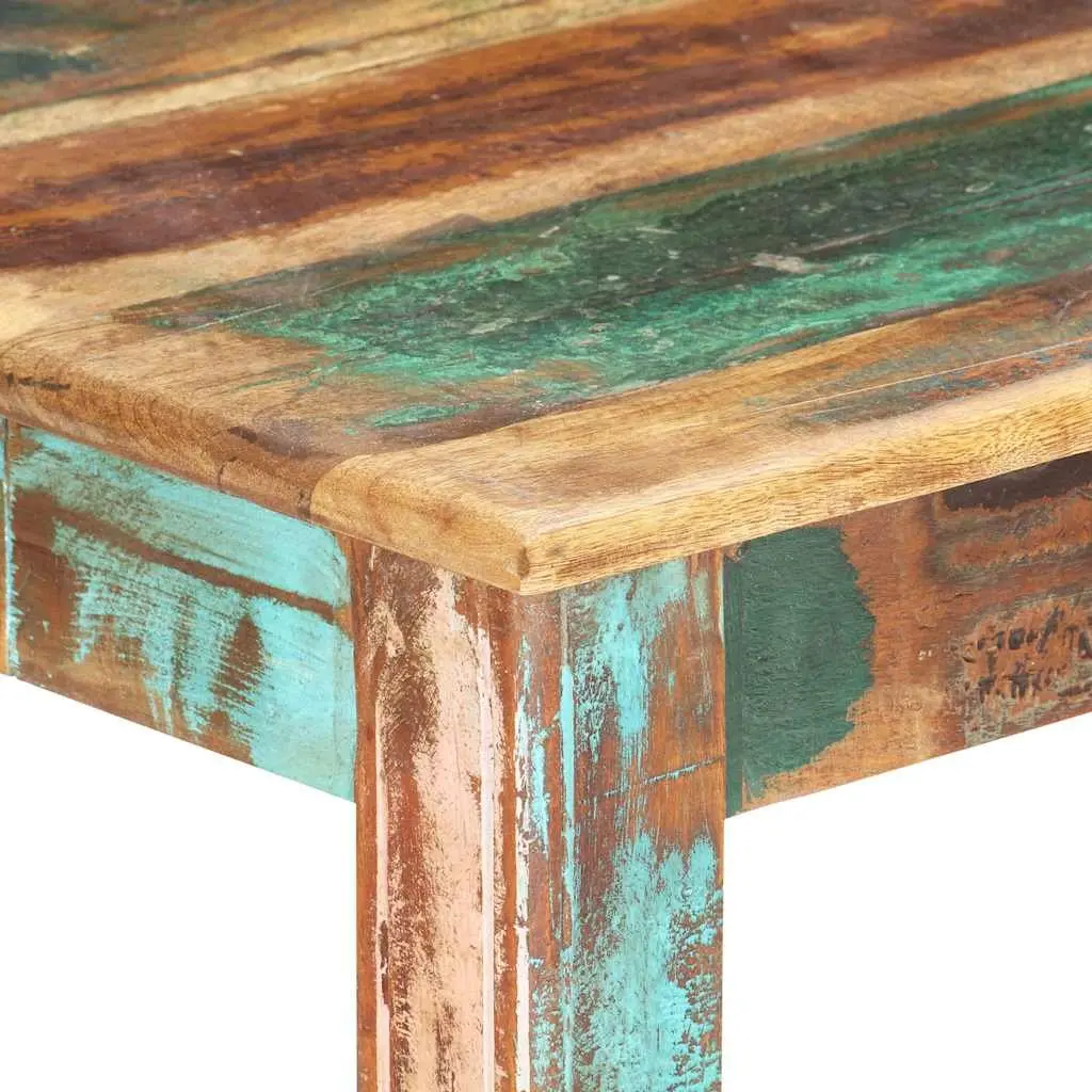 Dining Table Antique Solid Reclaimed Wood Kitchen Room 140x70x76cm Multicolour
