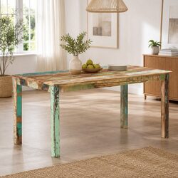 Practical Reclaimed Wood Dining Table with Unique Style
