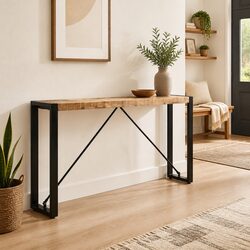 Solid Mango Wood Console Table: Practical and Stylish