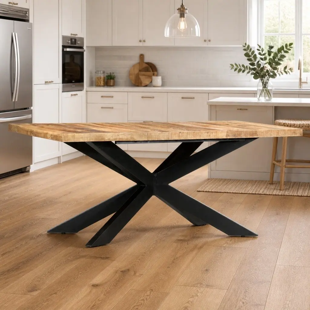 Dining Table 180x90x76cm in Rough Mango Wood