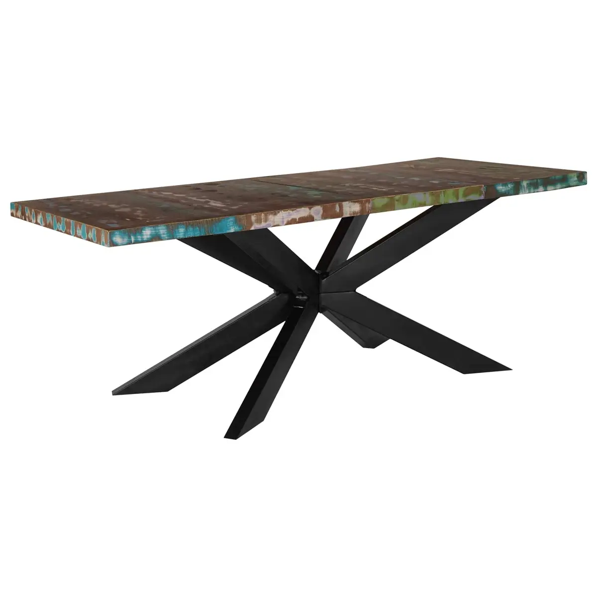 Dining Table 180x90x76 cm Solid Reclaimed Wood Industrial Design Kitchen