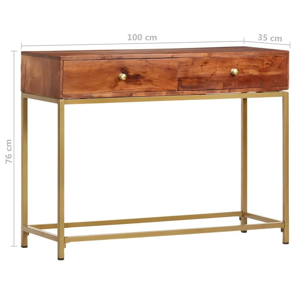 Wooden Console Table Sideboard Storage 100x35x76 cm Brown