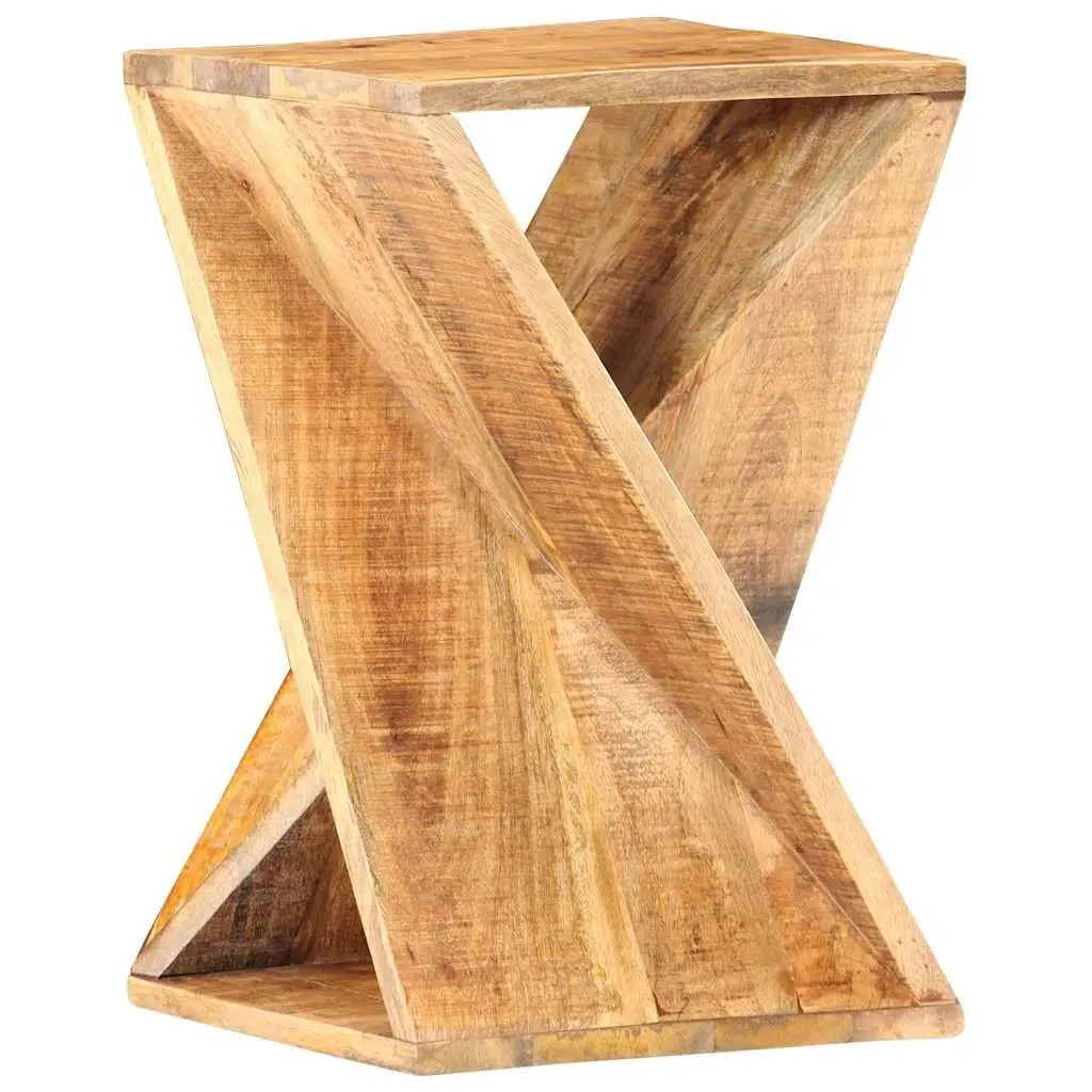 Solid Wood Mango Side Table Accent End Table Nightstand Stool 35x35x55 cm Brown