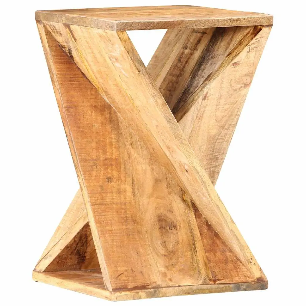 Solid Wood Mango Side Table Accent End Table Nightstand Stool 35x35x55 cm Brown