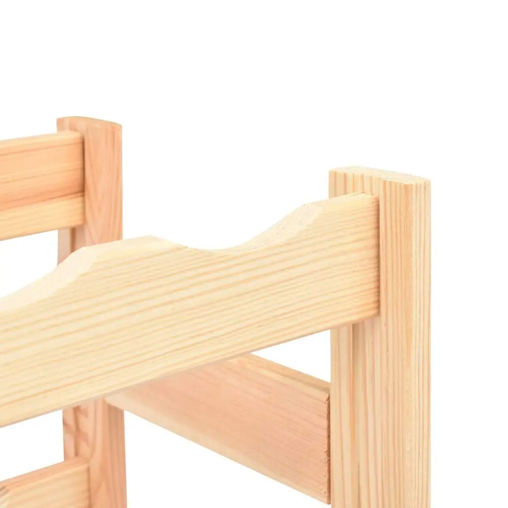 Wine Rack Solid Wood Storage Display Stand 20 Bottles Beige