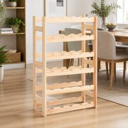Wine Rack for 30 Bottles Solid Wood Storage Display Cabinet Holder Stand