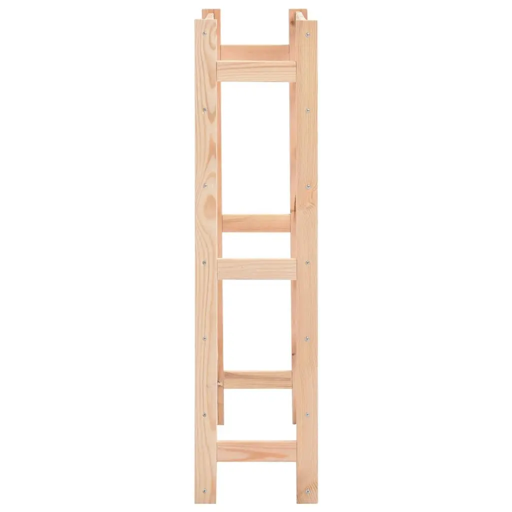 Wine Rack Storage Display Cabinet for 42 Bottles Solid Pinewood Beige