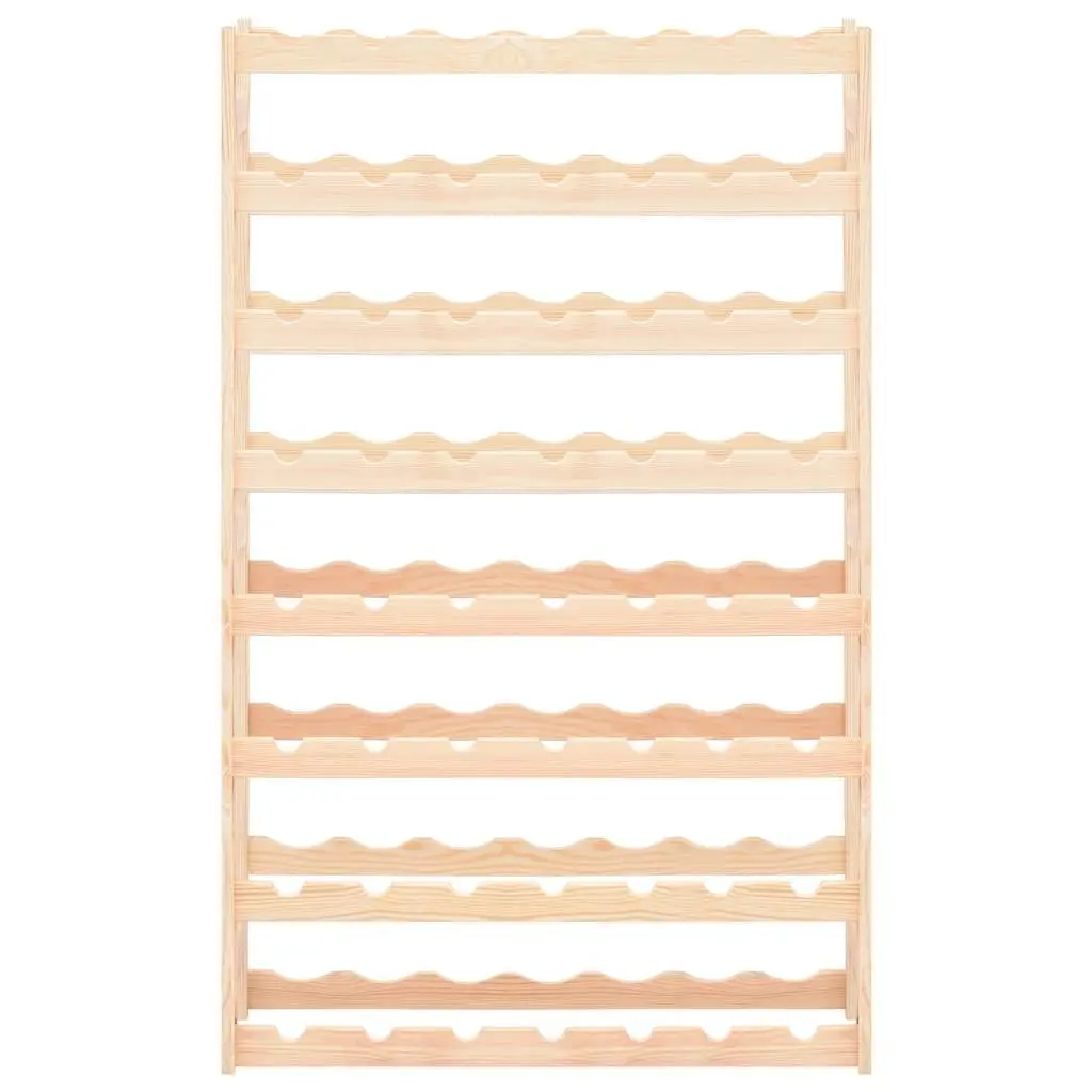 Solid Wood Wine Rack Storage Cabinet Holder Beige for 56 Bottles Display