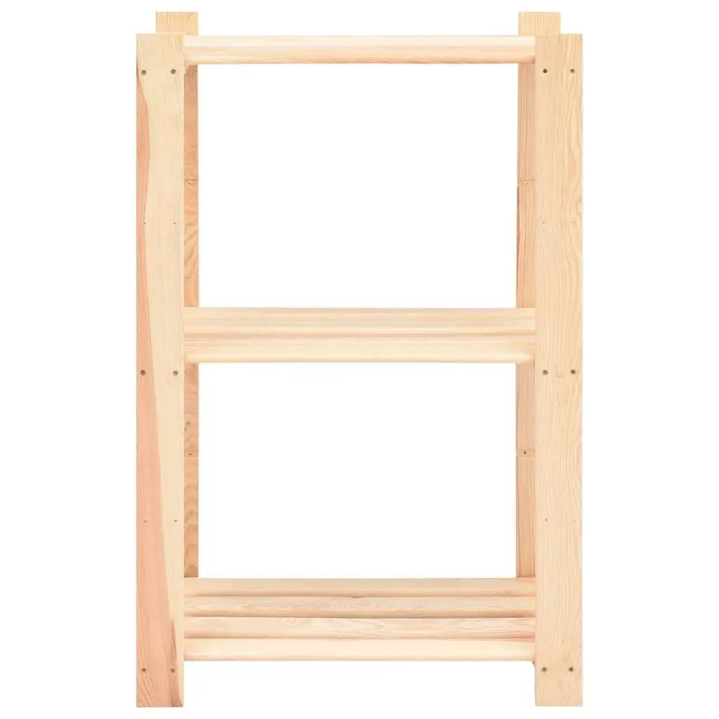 3-Tier Solid Wood Rack for Home Use