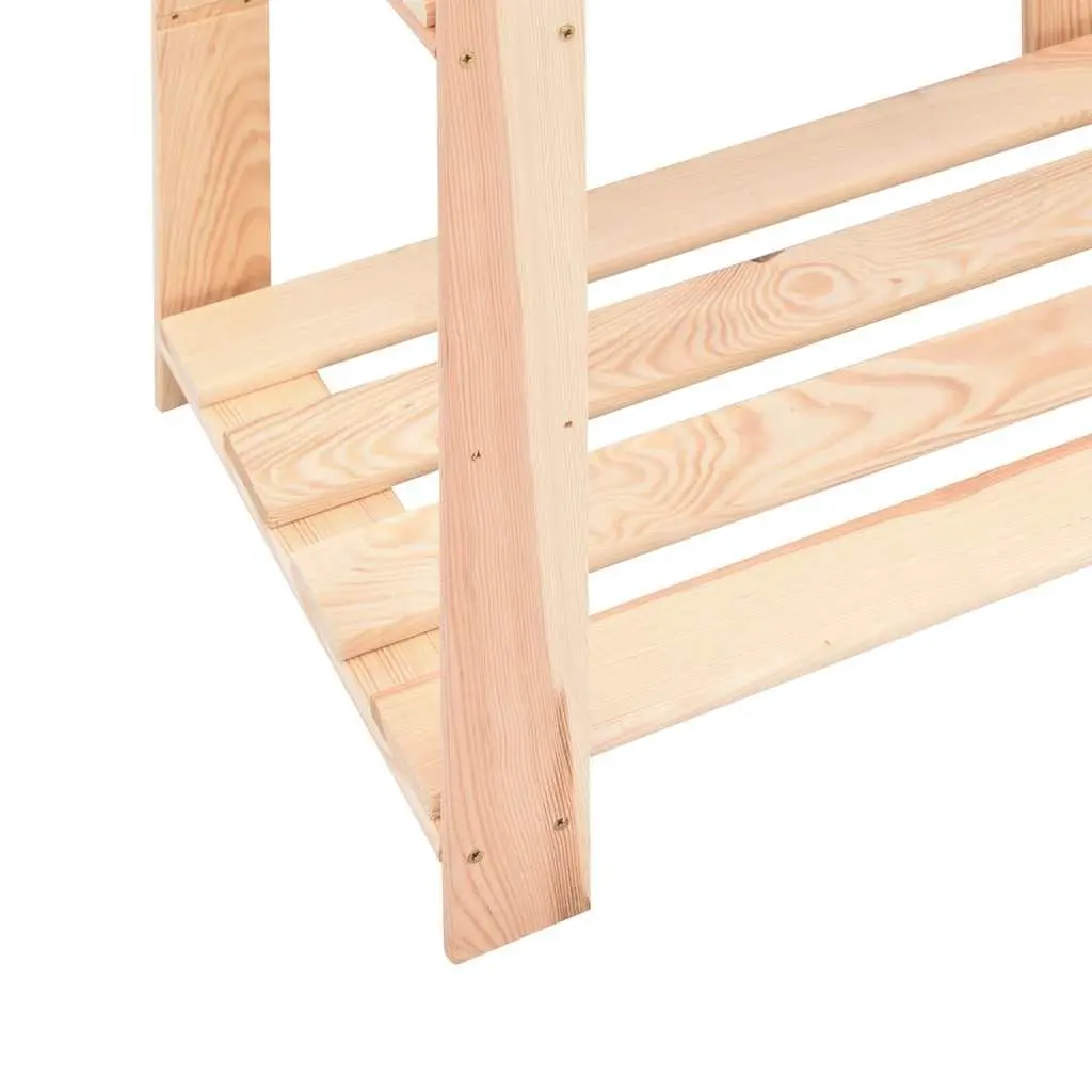 3-Tier Solid Wood Rack for Home Use