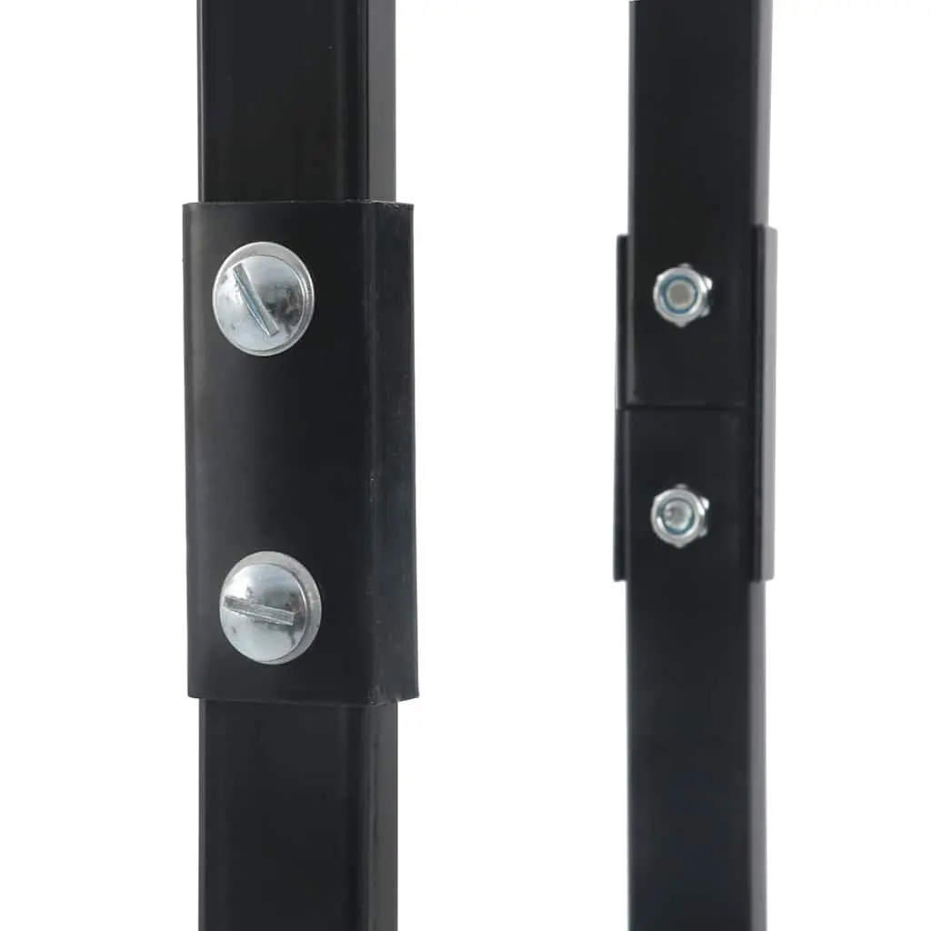 Steel Log Holder Black Rectangular Firewood Storage for Fireplace and Wood Stove