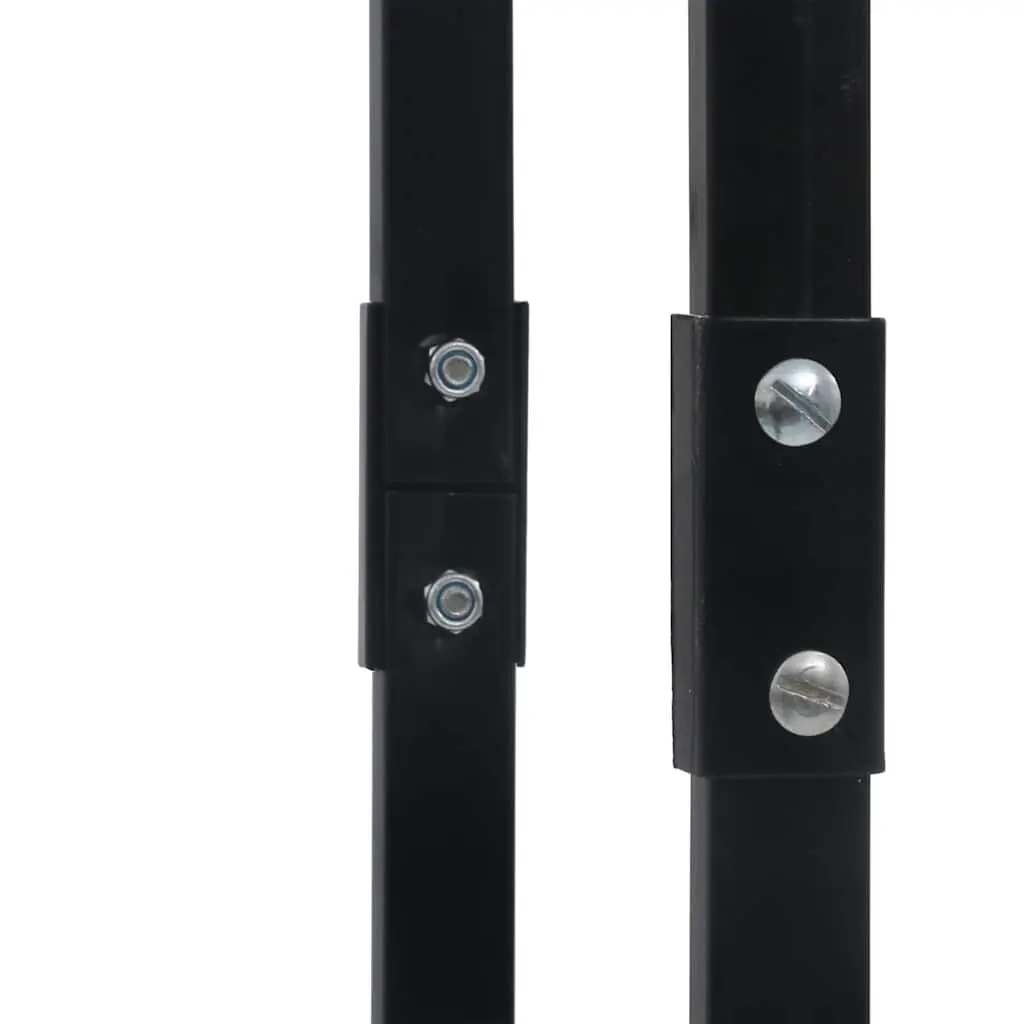 Firewood Rack Log Holder Storage Heavy-duty Steel 100 x 25 x 200 cm Black