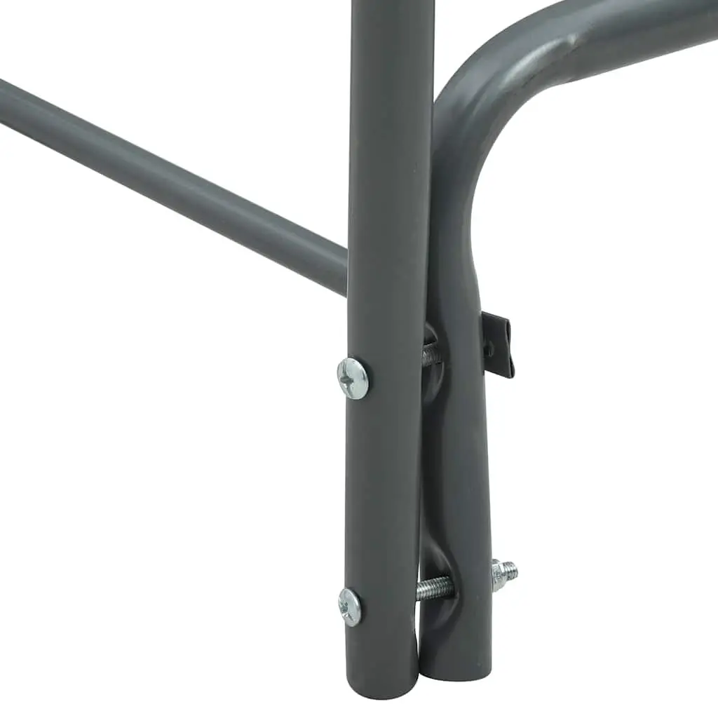 Firewood Rack Log Holder Heavy Duty Steel Grey 120cm