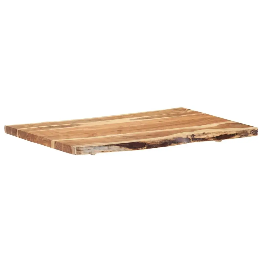 Solid Acacia Wood Table Top Live Edge Kitchen Dining Desk Brown 100x50-60cm