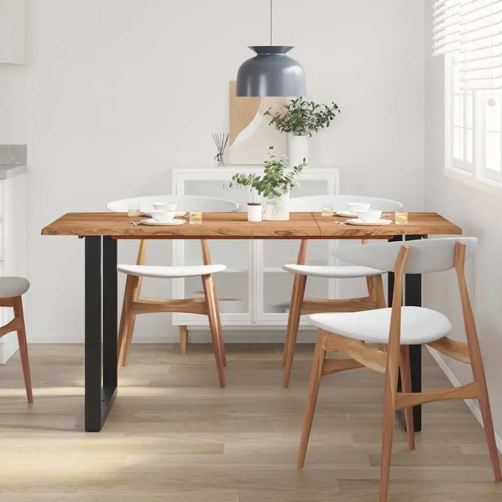 Dining Table 154x80x76 cm Kitchen Furniture Industrial Rustic Style Solid Wood