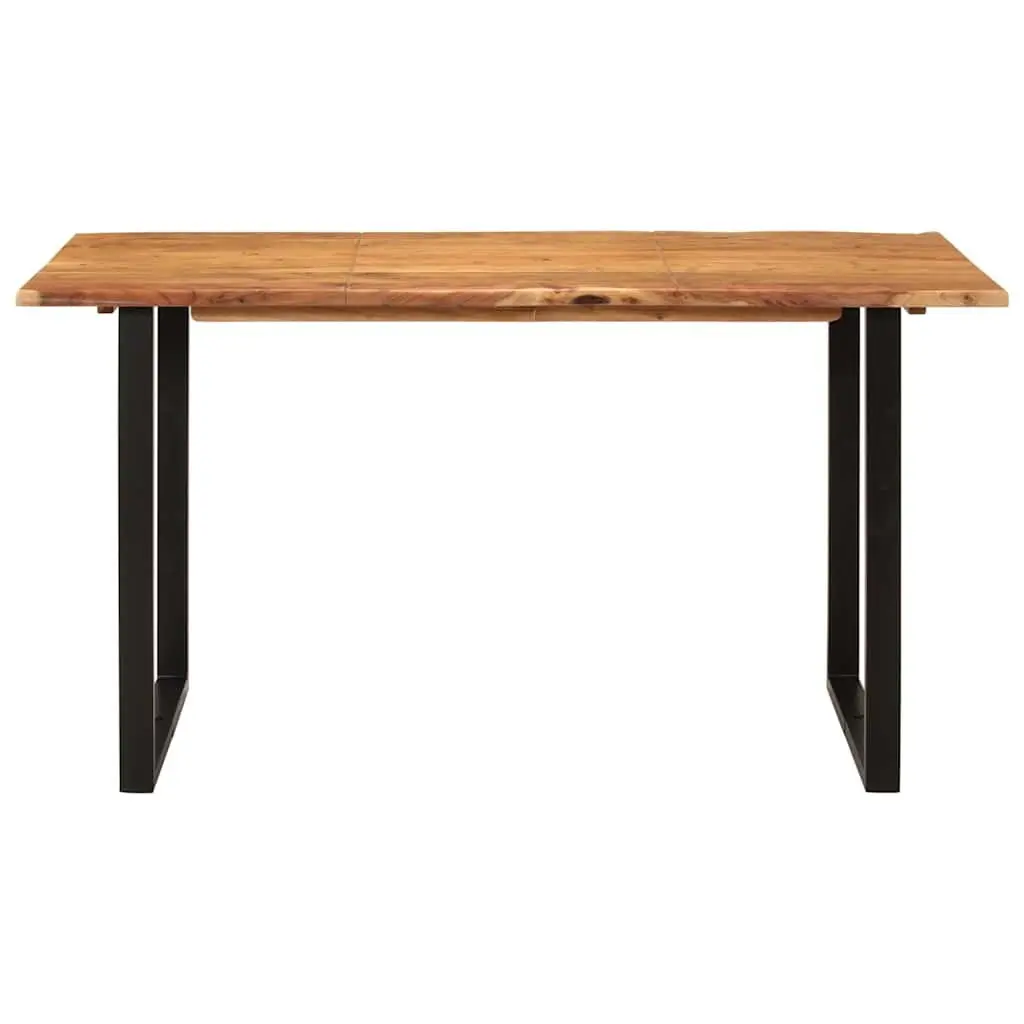 Dining Table Kitchen Room 140x70x76 cm Brown Wooden Industrial Rustic