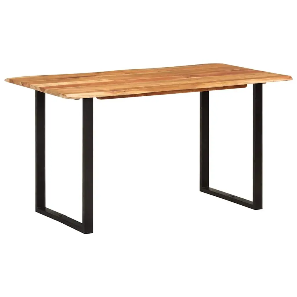 Dining Table Kitchen Room 140x70x76 cm Brown Wooden Industrial Rustic