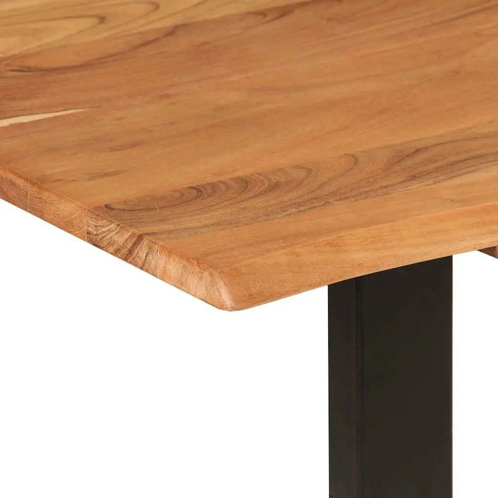 Dining Table Kitchen Room 140x70x76 cm Brown Wooden Industrial Rustic