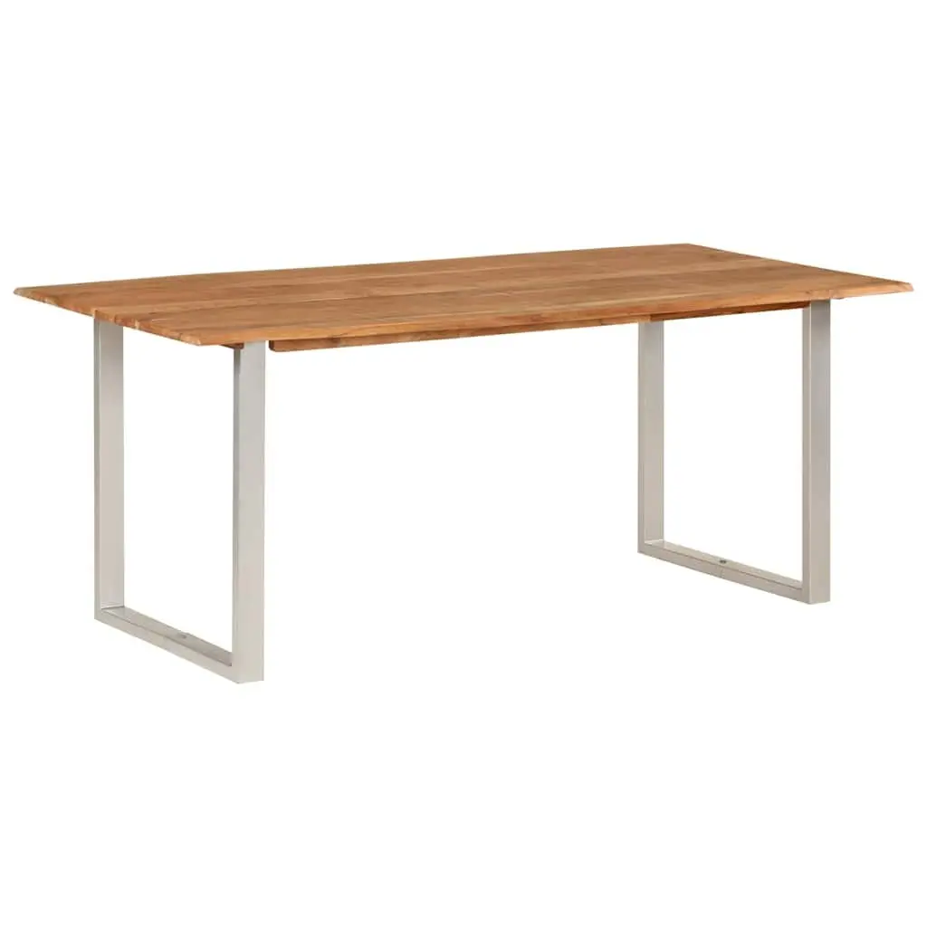 Dining Table Kitchen Dining Room 180x90x76cm Brown Solid Wood
