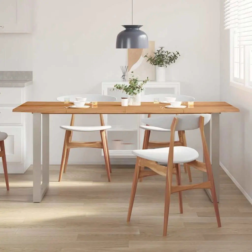 Dining Table Kitchen Dining Room 180x90x76cm Brown Solid Wood