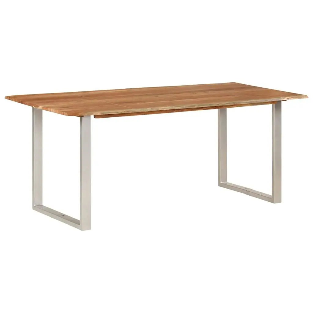 Dining Table Kitchen Dining Room 180x90x76cm Brown Solid Wood