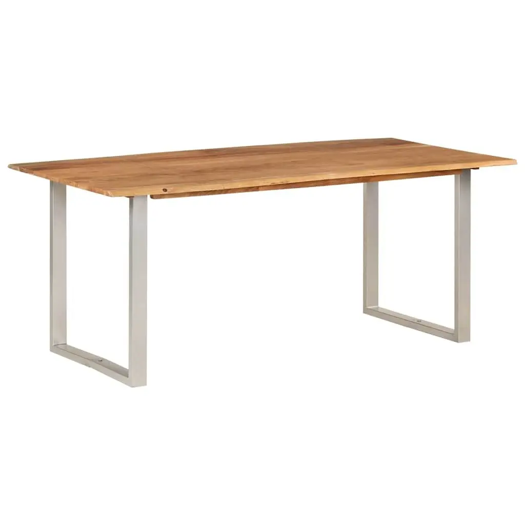 Dining Table Kitchen Dining Room 180x90x76cm Brown Solid Wood