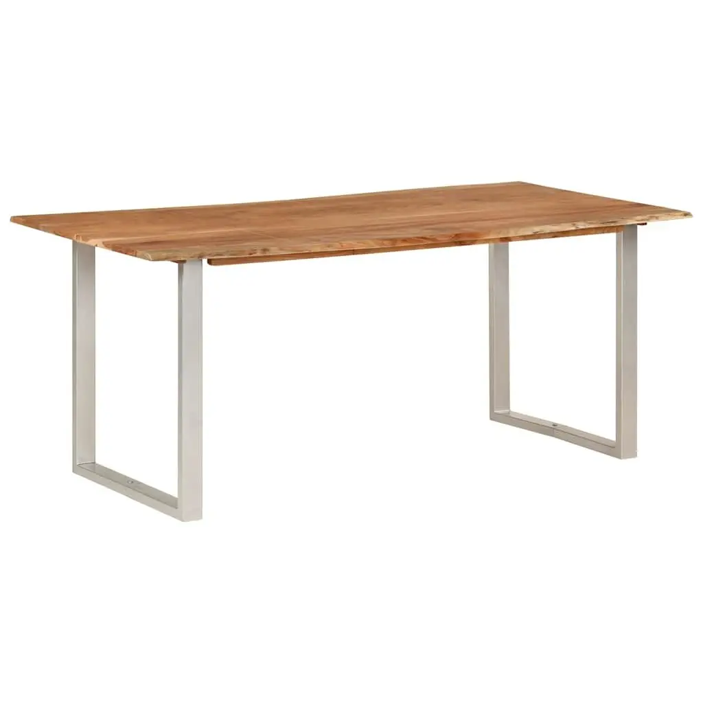 Dining Table Kitchen Dining Room 180x90x76cm Brown Solid Wood