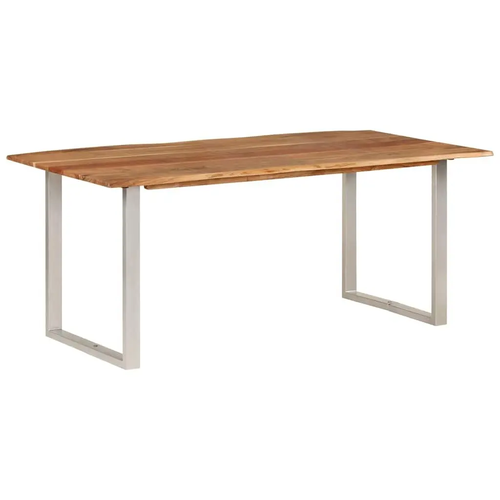 Dining Table Kitchen Dining Room 180x90x76cm Brown Solid Wood