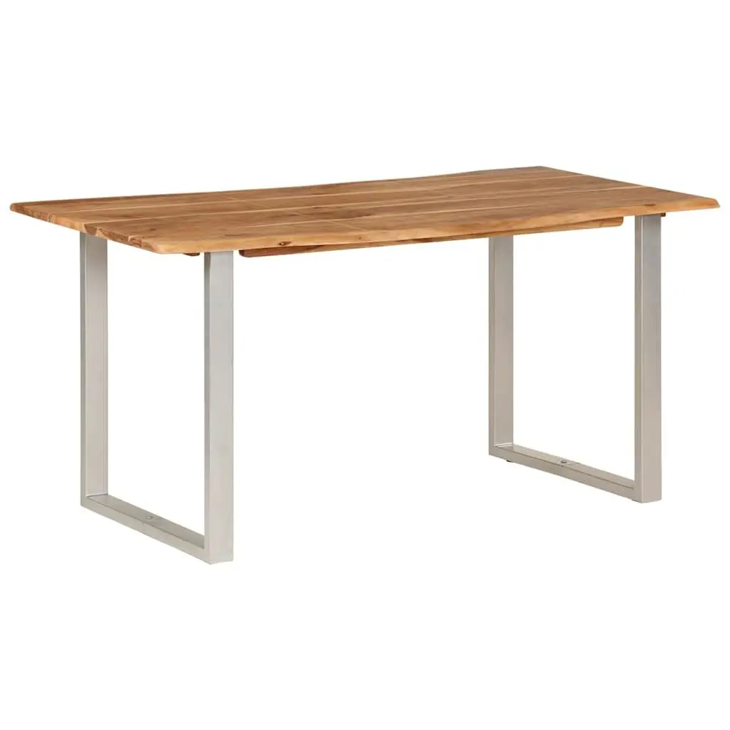 Dining Table Industrial Rustic 154x80x76cm Solid Acacia Wood Brown