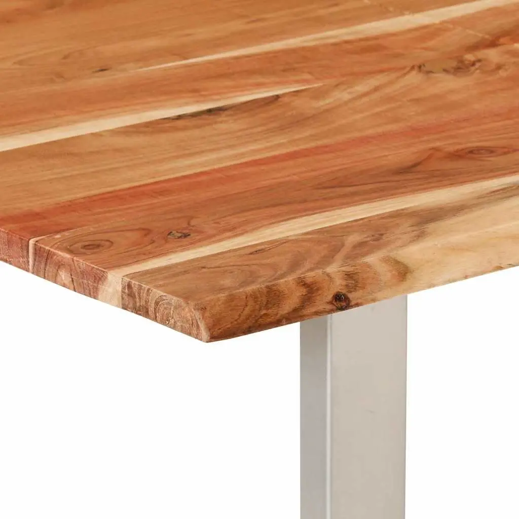 Dining Table Industrial Rustic 154x80x76cm Solid Acacia Wood Brown