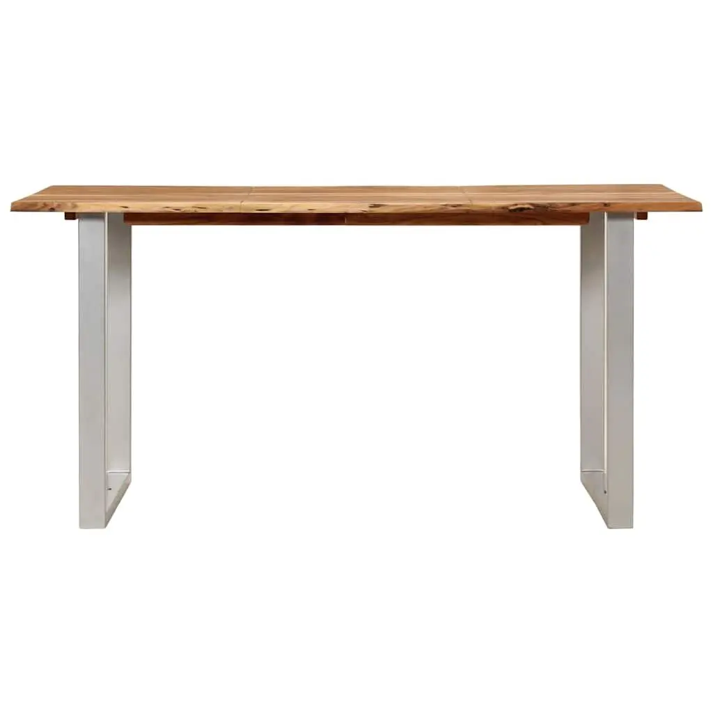 Dining Table Industrial Rustic 154x80x76cm Solid Acacia Wood Brown