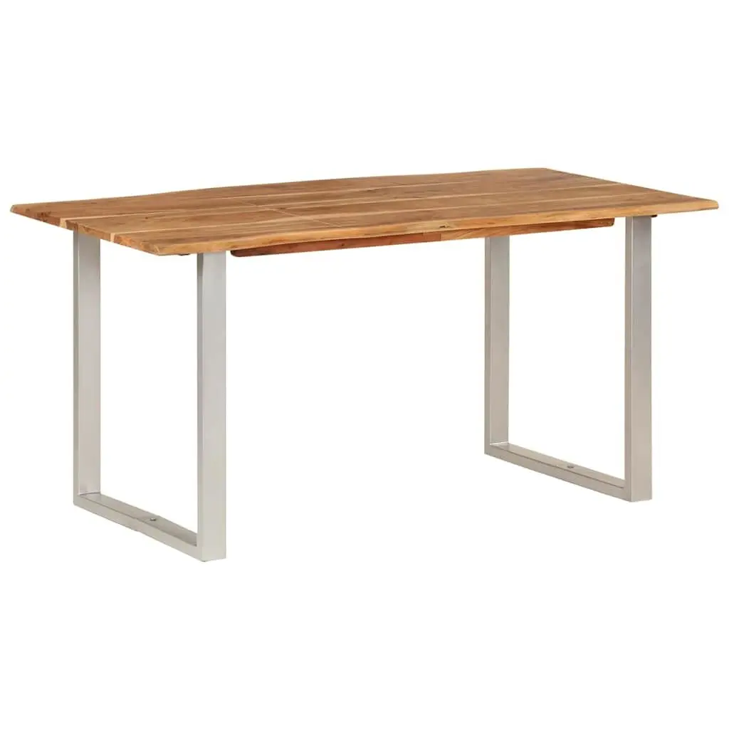 Dining Table Industrial Rustic 154x80x76cm Solid Acacia Wood Brown